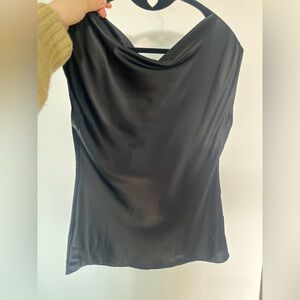 NWT Theory silk draped boatneck sleeveless top